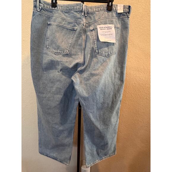 Good American Good Standard Baggy Jean Women 18 Plus NWT Distressed Straight Leg - Picture 4 of 8